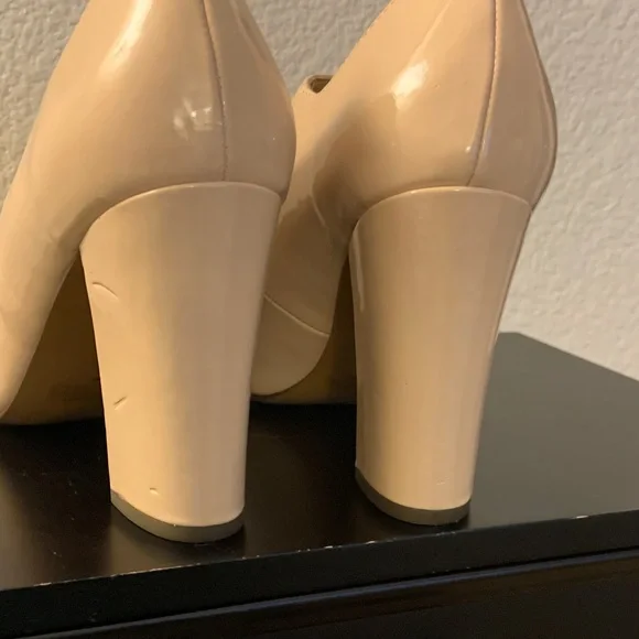 Cream Mary Jane Heels - Picture 3 of 5
